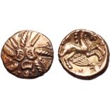 Britannia, Trinovantes and Catuvellauni AV Stater. Addedomaros, circa 45-25 BC. 'Spiral' type.