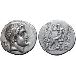 Greco-Baktrian Kingdom, Euthydemos I Theos Megas AR Tetradrachm. Circa 225-200/195 BC. Mint A (