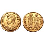 Valens AV Solidus. Nicomedia, AD 368. D N VALENS AVG, diademed bust left, wearing imperial mantle (