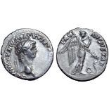 Claudius AR Denarius. Rome, AD 46-47. [TI CLAV]D CAESAR AVG P M TR P VI IMP XI, laureate head