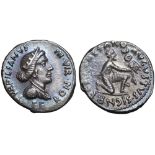 Augustus AR Denarius. Rome, 19-18 BC. P. Petronius Turpilianus, moneyer. TVRPILIANVS III VIR