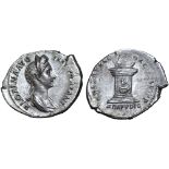 Plotina AR Denarius. Rome, AD 112-114. PLOTINA AVG IMP HADRIANI, draped bust right, wearing double