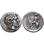 Kings of Thrace, Lysimachos AR Tetradrachm. Lampsakos, circa 297-281 BC. Head of the deified