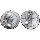 Octavian AR Denarius. Italian mint (Rome?), autumn 31 - summer 30 BC. Winged bust of Victory right /