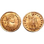 Constans AV Multiple of 1 1/2 Solidi. Treveri, AD 342-343. FL IVL CONSTANS P F AVG, laurel and