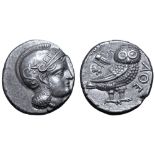 Baktria, 'Athenian Series' AR Didrachm. Uncertain mint in the Oxus region, circa 261-239/8 BC. Attic