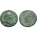 Vespasian Æ Sestertius. Rome, AD 71. IMP CAES VESPASIAN AVG P M TR P P P COS III, laureate head