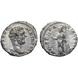 Clodius Albinus, as Caesar, AR Denarius. Struck under Septimius Severus. Rome, AD 193. D CLOD SEPT