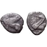 Samaria(?), uncertain mint AR Stater. Circa 4th century BC. Griffin seated left with right paw
