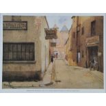 Frank McKelvey, RHA RUA - BANK STREET, BELFAST, 1920 - Coloured Print - 10 x 13 inches - Unsigned