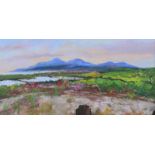 Jane Meyler - VIEW FROM NORMAN CASTLE - Pastel on Paper - 5 x 10 inches - Signed