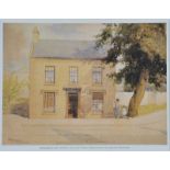 Frank McKelvey, RHA RUA - OLD BALLYNAFEIGH INN, 1920 - Coloured Print - 10 x 13 inches - Unsigned