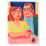 Graham Knuttel - NIGHT OUT - Pastel on Paper - 27 x 19 inches - Signed