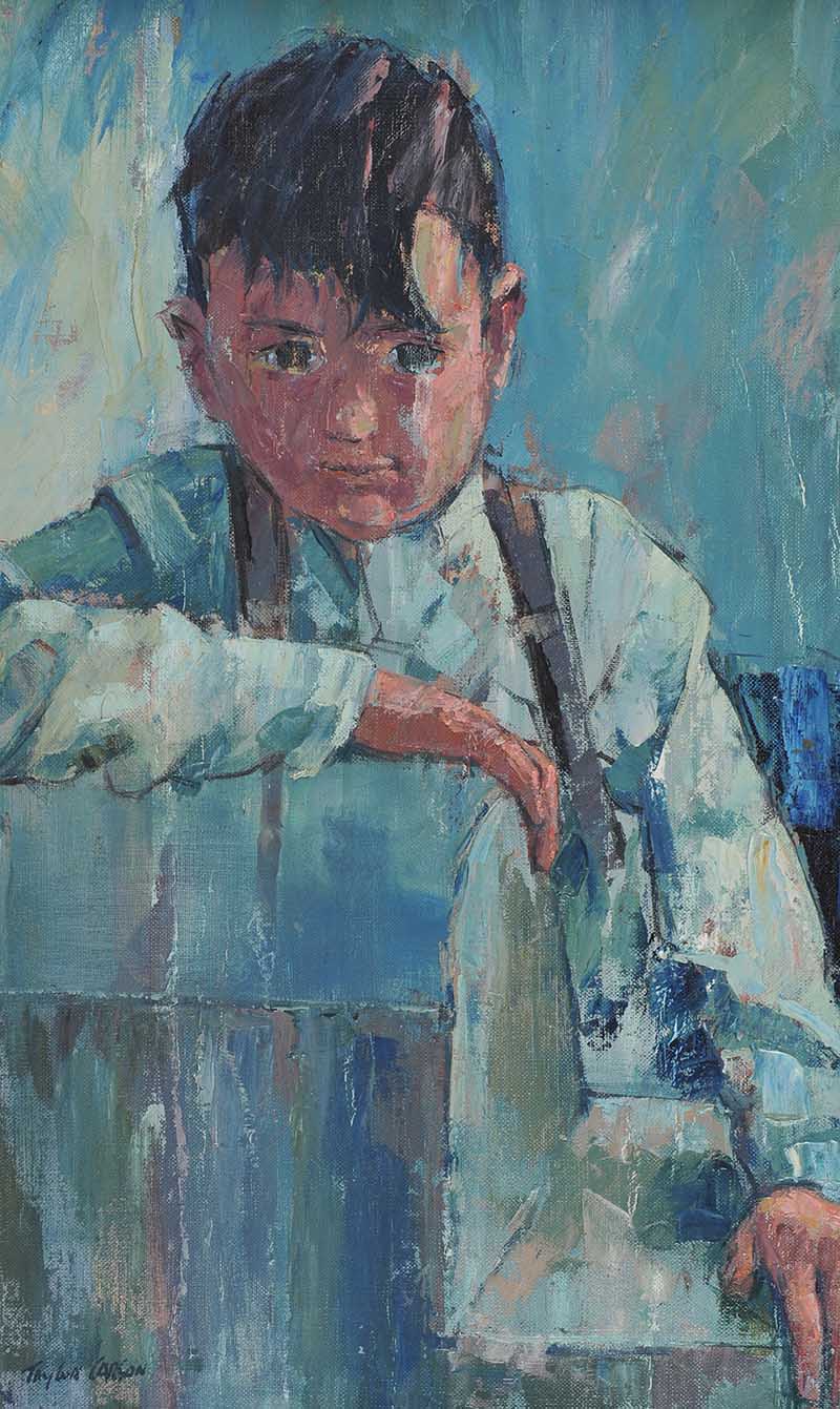 Robert Taylor Carson, RUA - LITTLE DREAMER - Oil on Canvas - 26 x 16 inches - Signed