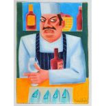 Graham Knuttel - THE CHEF - Pastel on Paper - 28 x 20 inches - Signed