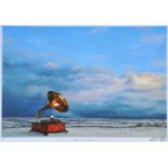 Stephen Johnston - GRAMOPHONE - Limited Edition Coloured Print (48/200) - 12 x 18 inches - Signed