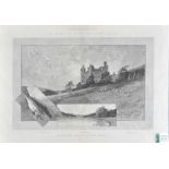 George Montbard - CASTLEWELLAN, THE SEAT OF EARL ANNESLEY - Black & White Etching - 12 x 18 inches -