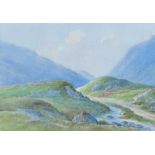 George W. Morrison - BARNESMORE GAP, DONEGAL - Watercolour Drawing - 10 x 14 inches - Signed