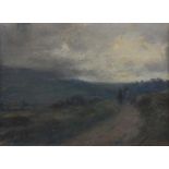 James Humbert Craig, RHA RUA - THE OLD ROAD, COUNTY ANTRIM - Pastel on Paper - 10 x 14 inches -