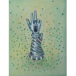 Rita Duffy, RUA - SAINT PATRICK'S HAND - Oil on Board - 31 x 23 inches - Signed