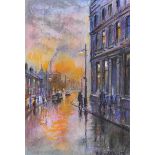 Reg Gardiner - MANCHESTER STREET SCENE - Pastel on Paper - 11 x 8 inches - Signed