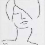 Ray Gray - EMMA - Pencil on Paper - 7.5 x 7.5 inches - Signed