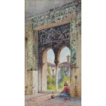 Gabriel Carelli - ALHAMBRA - Watercolour Drawing - 8 x 4 inches - Signed