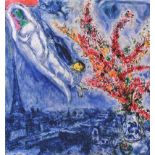 Marc Chagall - LES AMOUREUX EN GRIS - Limited Edition Coloured Lithograph (2/50) - 20 x 19