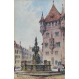 Gabriel Carelli - NUREMBERG - Watercolour Drawing - 9 x 6 inches - Signed