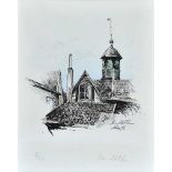 French School - ROOFTOPS - Limited Edition Coloured Lithograph (2/15) - 11 x 9 inches - Signed