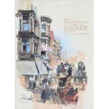 Robert D. Beattie - CASTLE JUNCTION, BELFAST, 1910 - Pen & Ink Drawing with Watercolour Wash - 15