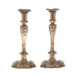 PAIR OF SILVER PLATED CANDLESTICKS