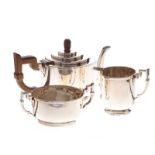 THREE PIECE SILVER TEA SET