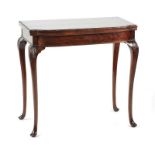 EDWARDIAN TURN OVER LEAF CARD TABLE