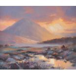 Hamilton Sloan - ERRIGAL, DAWN - Oil on Board - 10 x 12 inches - Signed