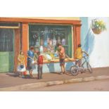 Donal McNaughton - OLD SWEET SHOP - Oil on Board - 14 x 20 inches - Signed