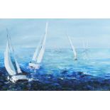 Hannah O'Hanlon - REGATTA - Oil on Board - 16 x 24 inches - Signed