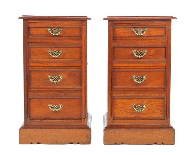 PAIR OF VICTORIAN BEDSIDE PEDESTALS - Image 2 of 4