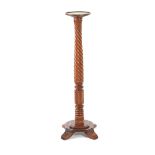 ANTIQUE MAHOGANY PLANT TORCHERE