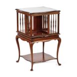 EDWARDIAN MAHOGANY REVOLVING BOOKCASE