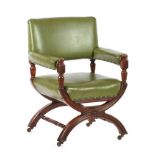 VICTORIAN CROSS FRAME DESK CHAIR