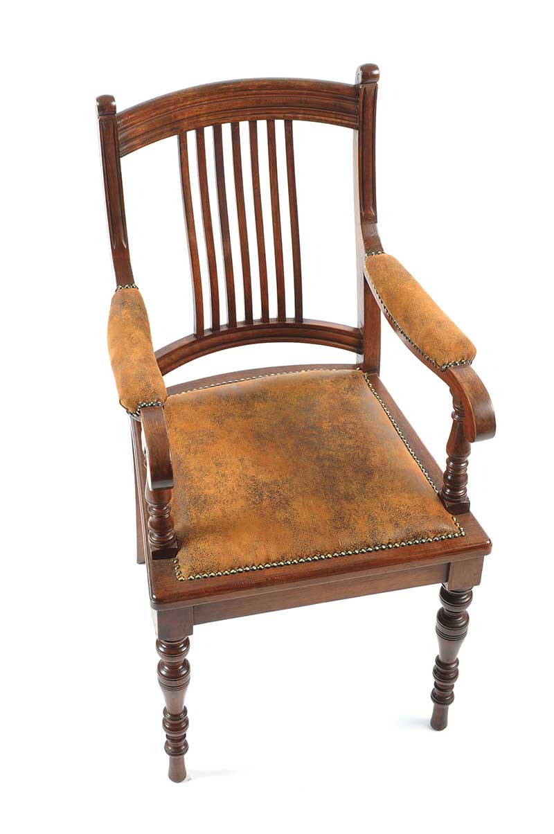 ANTIQUE MAHOGANY DESK CHAIR - Image 2 of 4