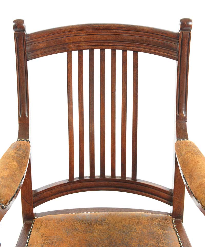 ANTIQUE MAHOGANY DESK CHAIR - Image 3 of 4