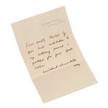 SIGNED LETTER BY WINSTON CHURCHILL