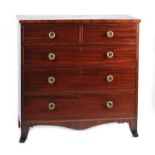 GEORGIAN MAHOGANY CHEST OF DRAWERS