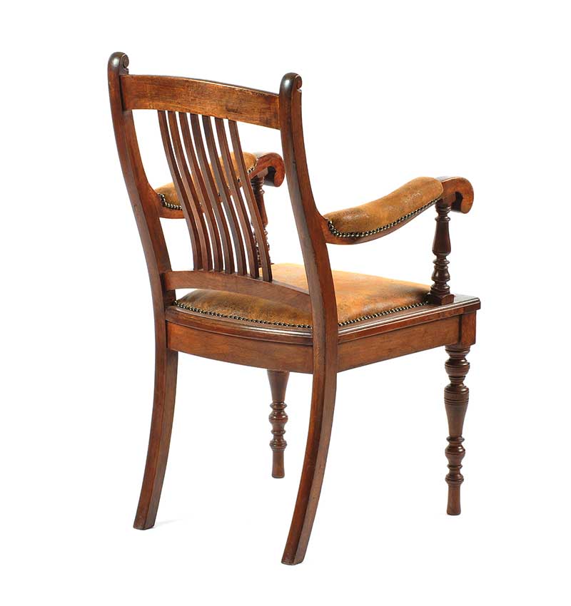 ANTIQUE MAHOGANY DESK CHAIR - Image 4 of 4