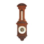 VICTORIAN OAK BAROMETER