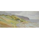 Joseph William Carey, RUA - WHITEHEAD - Watercolour Drawing - 7 x 15 inches - Signed