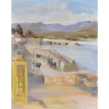 Derek Biddulph - HARBOUR AT ROUNDSTONE - Oil on Canvas - 20 x 16 inches - Signed