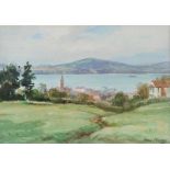 Frank McKelvey, RHA RUA - VIEW OF HOLYWOOD, COUNTY DOWN - Watercolour Drawing - 10 x 14 inches -